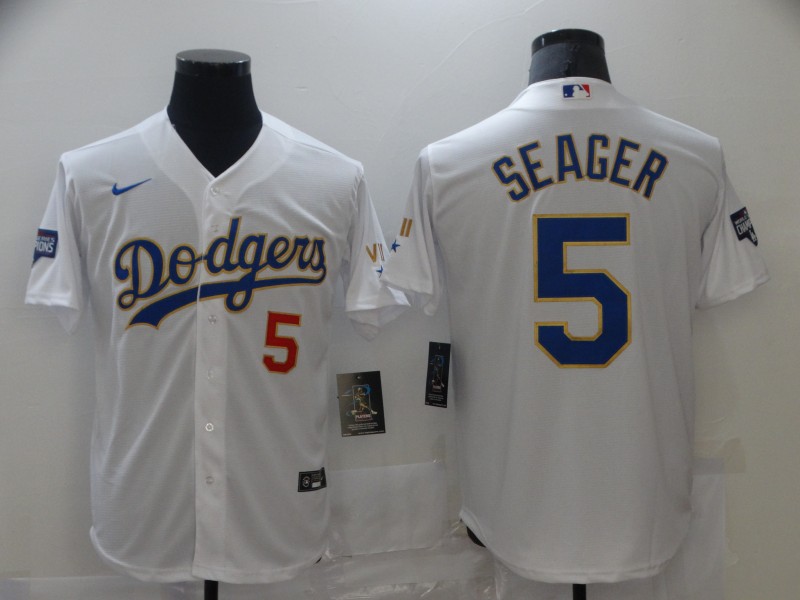 Dodgers 5 Corey Seager White Nike 2021 Gold Program Cool Base Jersey,We sell and wholesale Dodgers 5 Corey Seager White Nike 2021 Gold Program Cool Base Jersey on line form chian!